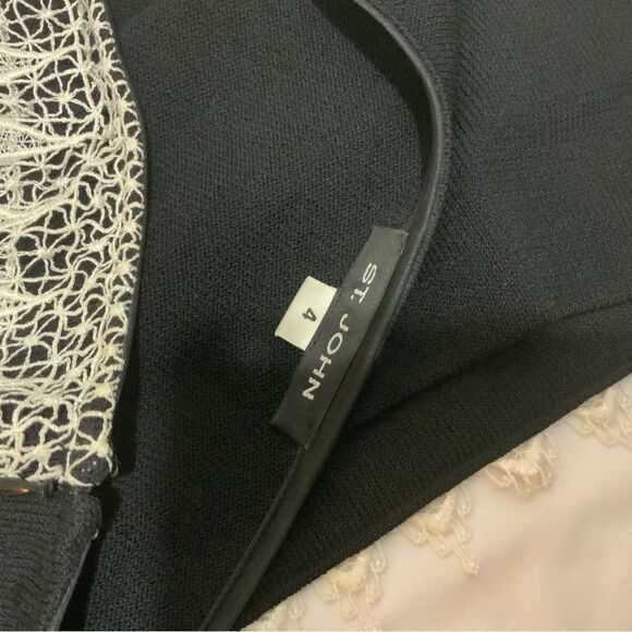 St John Evening Strapless Top, 4, Black white - Picture 5 of 6